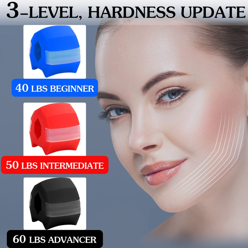 Peaken Jaw Exerciser, Silicone Jawline Exerciser 3 Levels with 3 Strengths, Jawline Fitness Ball for Men and Women With Carry Case - BeesActive Australia