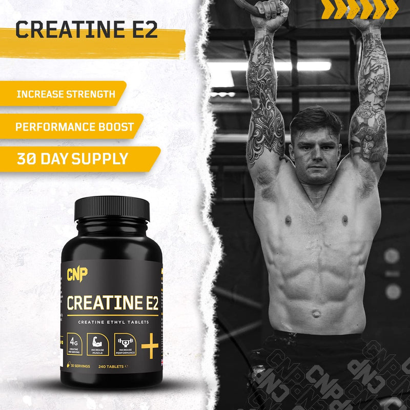 CNP Professional Creatine Range, 500g / 250g Creatine Monohydrate Powder, E2 Ethyl Ester 240 Capsules (E2 Capsules) E2 Capsules - BeesActive Australia