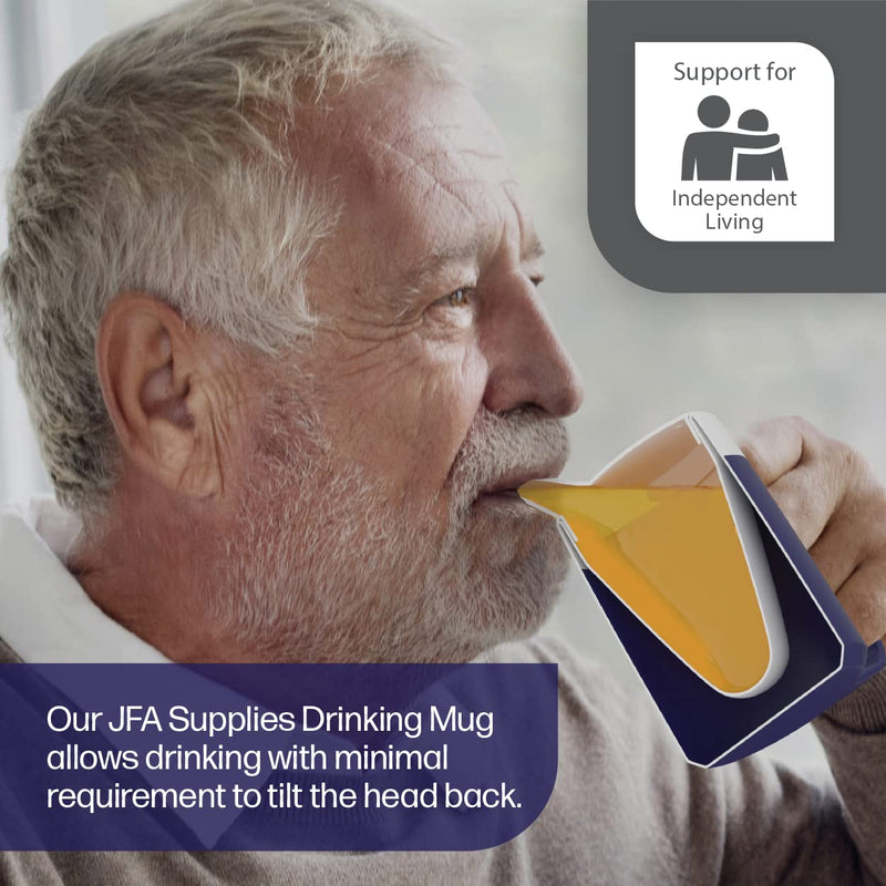 JFA Supplies 2 Handles 165ml Blue Adult Drinking Mug/Drinking Cup/Sippy Cup/Non Spill Cup - BeesActive Australia