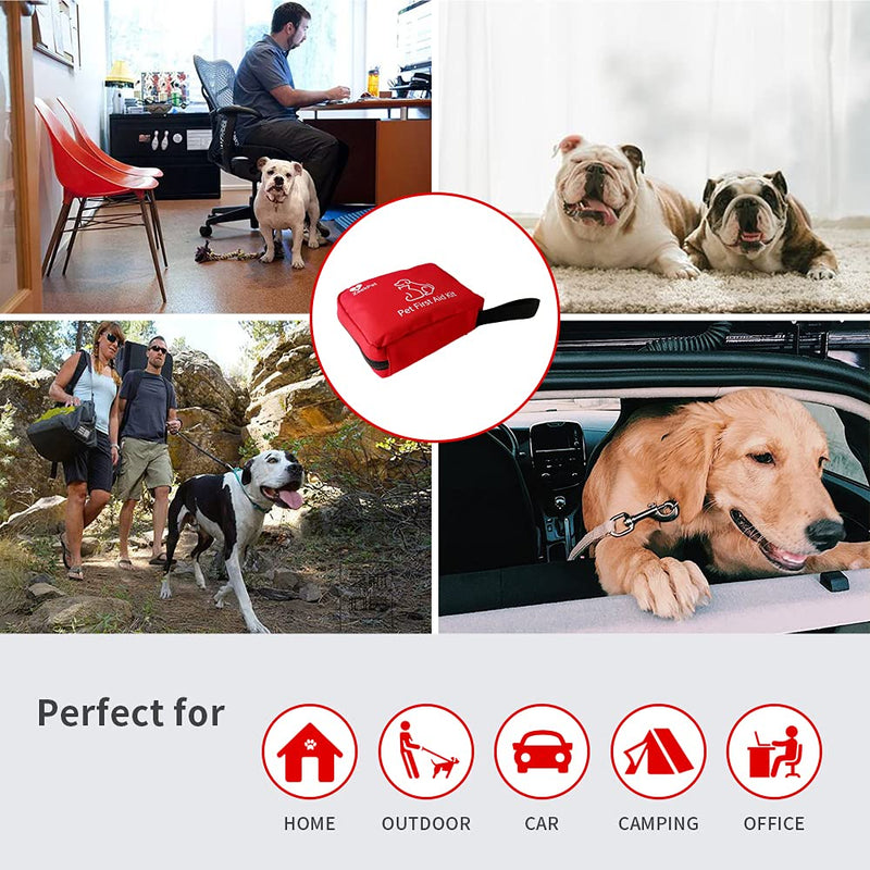 Pet First Aid Kit ZeekPet Medical Bag for Dogs and Cats Trauma Kit with Self Adhering Bandage , Styptic Pencil, Onitment, Pill Box, Emergency Blanket Perfect Survival Kit for Traveling with Your Pet First Aid Kit And Styptic Pencil - BeesActive Australia