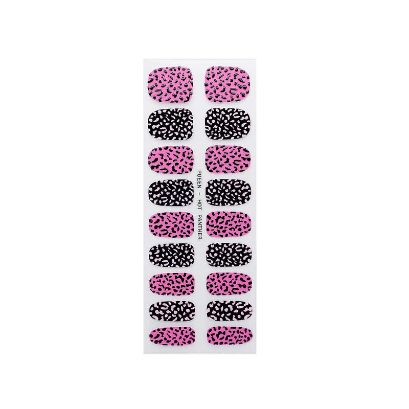 PUEEN 3D Sparkle Nail Wraps Collection WILD IN LOVE - 5 Pack (18 Strips Each) Nail Wraps/Nail Strips/Nail Foils/Nail Stickers/Nail Decals/Nail Patches in New High Fashion Designs-BH000196 - BeesActive Australia