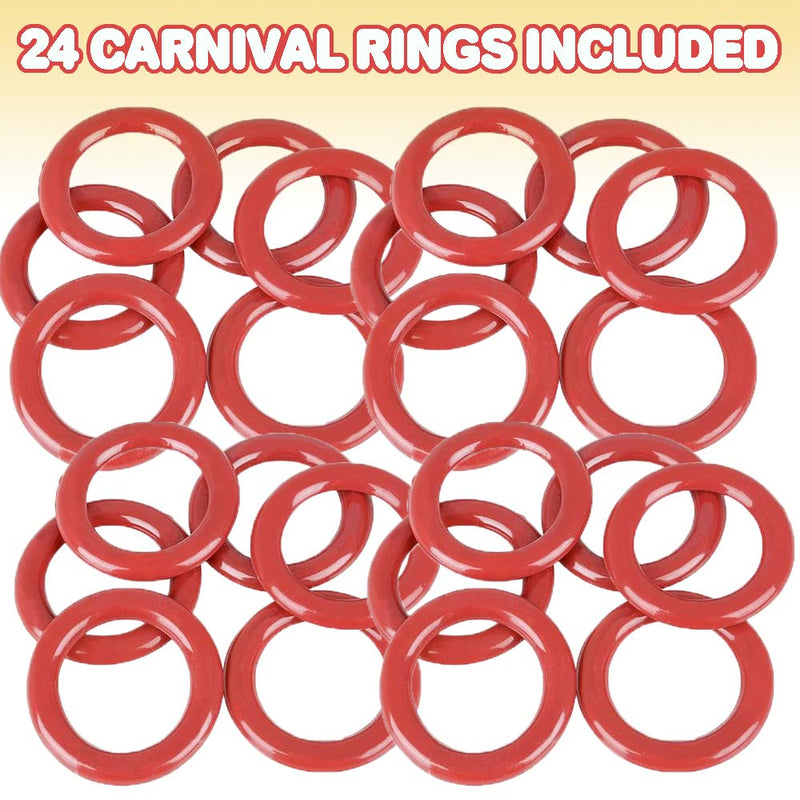 [AUSTRALIA] - Gamie Plastic Carnival Rings - Pack of 24-2.5 Inch Rings for Ring Toss - Fun Target Toys - Cool Homemade School and Carnival Party Favors 