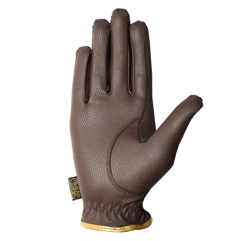 AK Synthetic Grip Horse Riding Gloves All Season Unisex Equestrian Gloves AKRS-6344 (XS, Brown/Gold) - BeesActive Australia