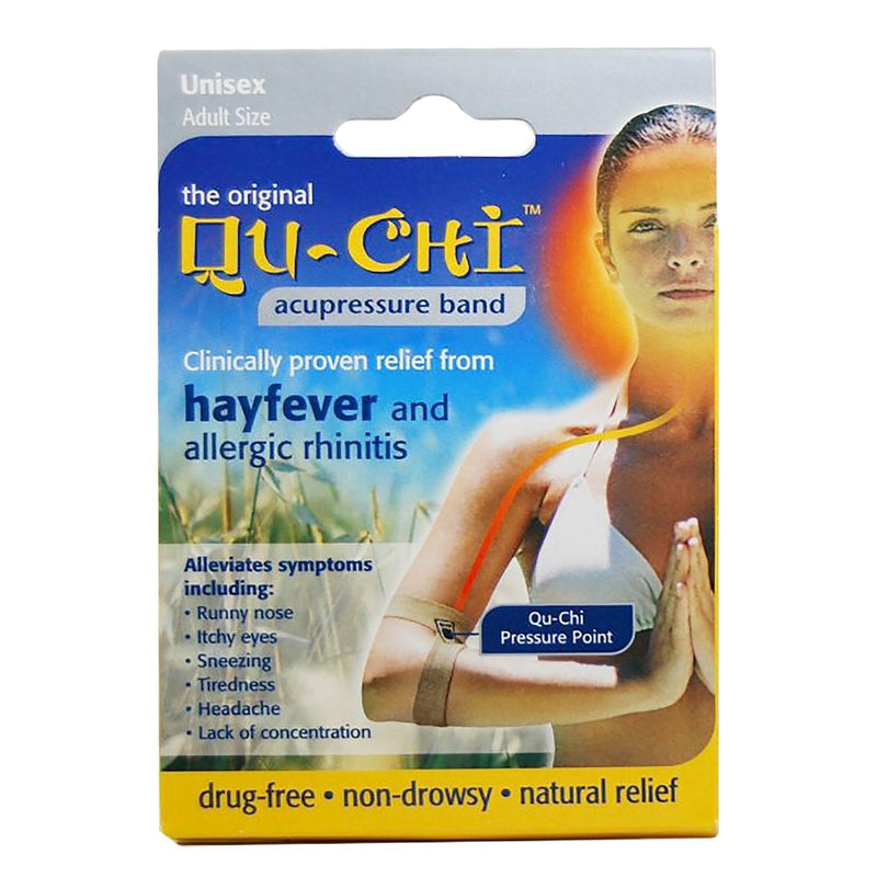 Qu-Chi Acupressure Band - Relief from Hayfever & Allergic Rhinitis - Black Colour - BeesActive Australia