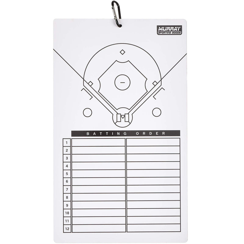Murray Sporting Goods Dry Erase Baseball Coaches Clipboard - White Baseball Coach Lineup Board | Perfect Coaches Gift for Baseball & Softball Coaches - BeesActive Australia