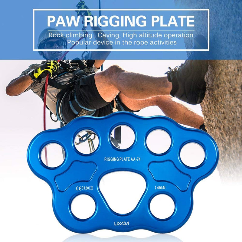 Lixada Paw Rigging Plate 45KN 8/15 Holes Large Anchor Multipliers Connector Gear for Aerial Dance & Rock Climbing - BeesActive Australia