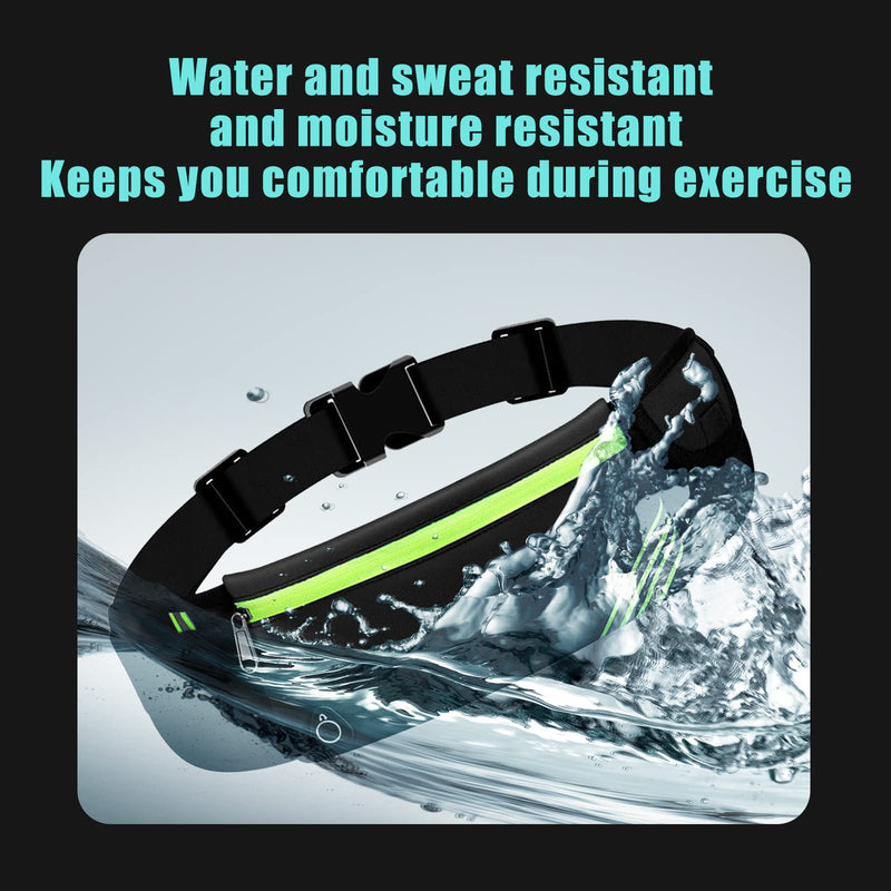 YAFIYGI Running Belt for Women & Men Ultra Light Bounce Waist Reflective Adjustable Bag Holder for Cell Phone for Jogging Running Hiking Travel and Gym - BeesActive Australia