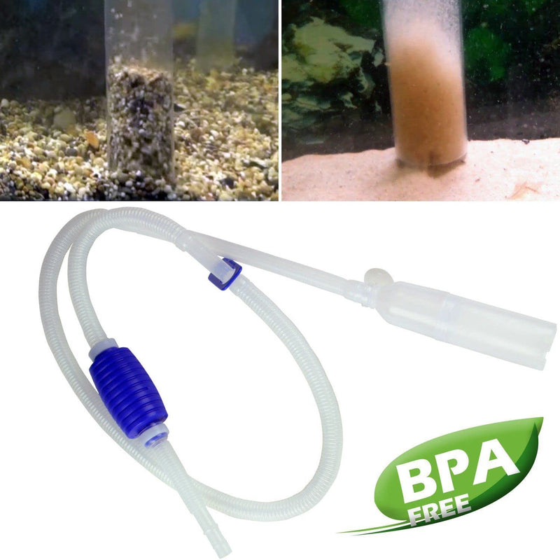 Dependable Industries Aquarium Cleaner Siphon Pump Fish Tank Gravel Sand Cleaner with Long Nozzle with Water Flow Controller - BeesActive Australia