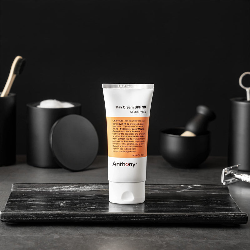Anthony Day Cream SPF 30 Men’s Face Moisturizer with Sunscreen – Anti-aging Face Lotion and Broad-Spectrum Sunblock – Lightweight, Non-Comedogenic Formula for All Skin Types – 3 Fl Oz 3 Fl Oz (Pack of 1) - BeesActive Australia