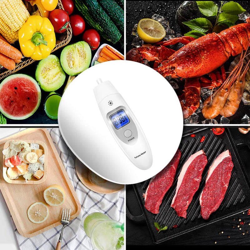 Ketone Meter, Portable Digital Ketone Breath Analyzer, KetogenicTester with 10pcs Mouthpieces(White) - BeesActive Australia
