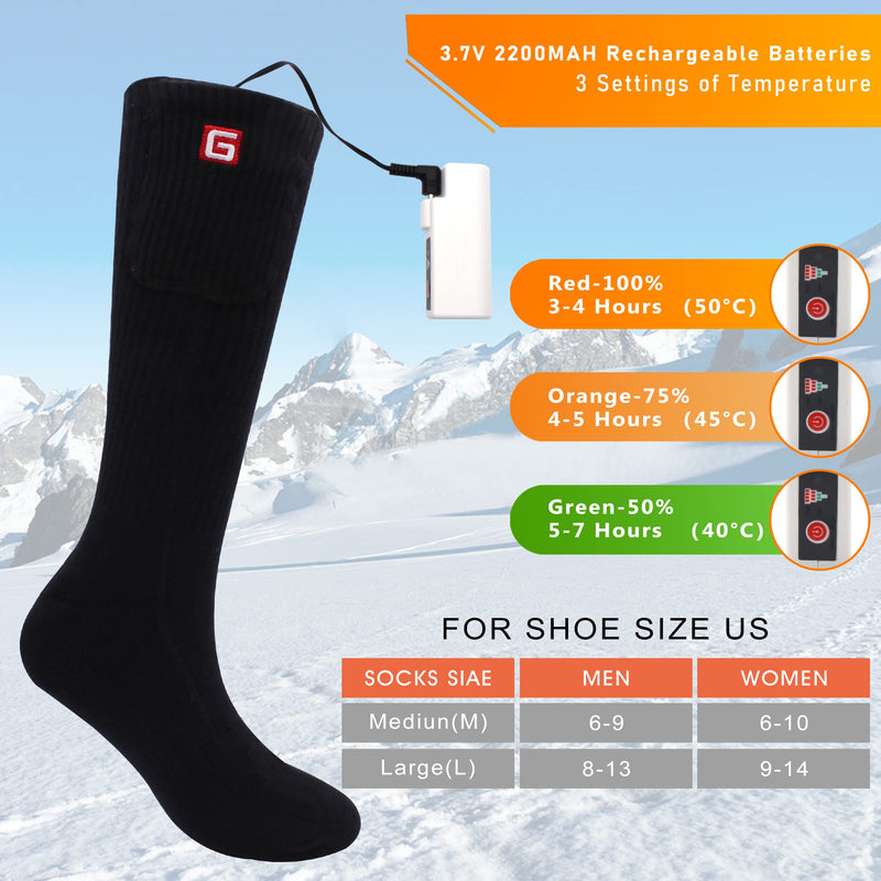 CODSOK Heated Socks for Men Women,Rechargeable Electric Heated Socks,Winter Foot Warmers are Suitable for Outdoor Work,Camping, Skiing,Cycling,Fishing,Hunting,Hiking Large - BeesActive Australia