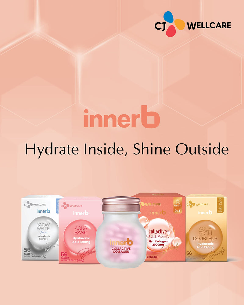 CJ Wellcare Innerb Collactive Collagen (28 Servings, 4 Weeks) - Skin Elasticity Care. Small Molecule Collagen, Elsatin, Biotin, Vitamin C - BeesActive Australia