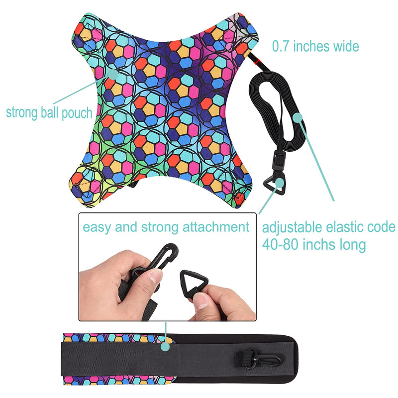 VINTEAM Volleyball Training Equipment Aid, Volleyball Serve Trainer Solo Practice Trainer Kit for Serving, Setting, Spiking & Arm Swing Colorful With Volleyball Setting Straps - BeesActive Australia