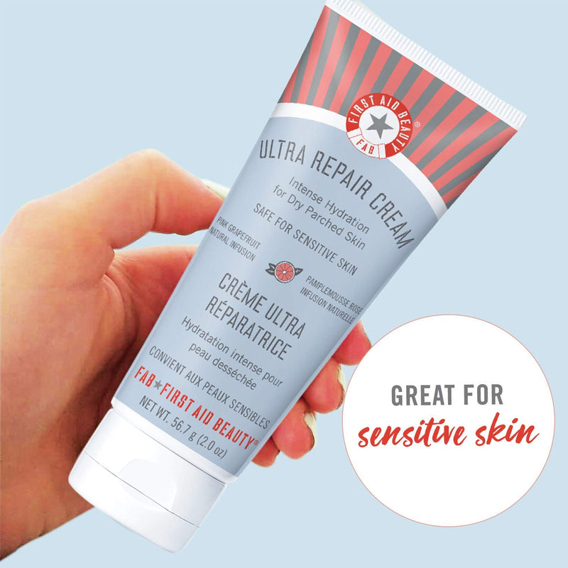 First Aid Beauty Ultra Repair Cream Intense Hydration Moisturizer for Face and Body Pink Grapefruit, 2 oz. Tube 2 Ounce (Pack of 1) - BeesActive Australia