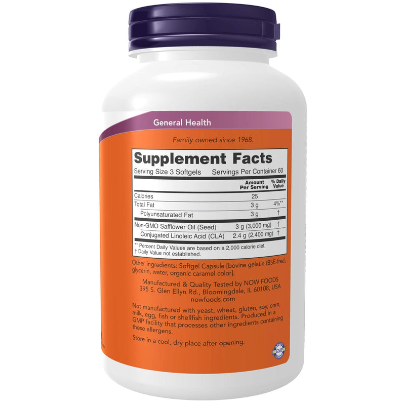 NOW Supplements, CLA (Conjugated Linoleic Acid) 800 mg, Nutritional Oil, 180 Softgels 180 Count (Pack of 1) - BeesActive Australia