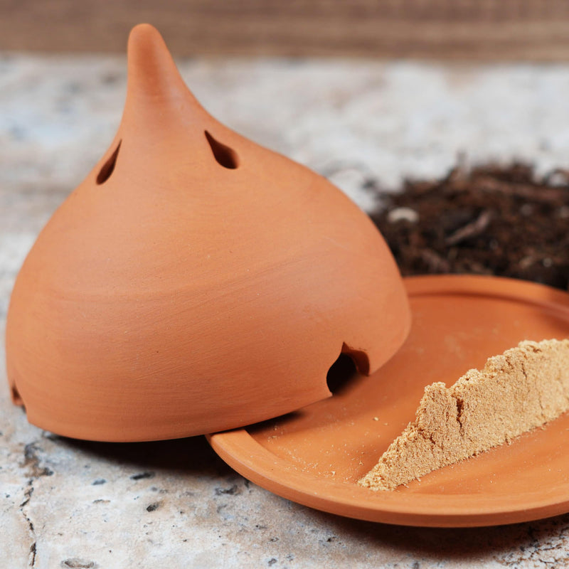 SENTJO Premium 100% Hand-Made Ceramic Incense Burner, Incense Holder, Aromatherapy, Home Decor, Backflow Incense Powder, Cones and Stick, Made in France, (Natural Color) Natural Clay - BeesActive Australia