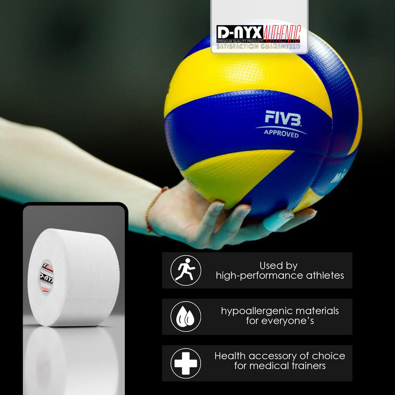 White Athletic Sports Tape 1.5in x 45ft/Roll EXTRA LONG & Very Strong | NO Sticky Residue Easy Tear Tapes for Athlete & Medical Trainers | First Aid Injury Wrap Best for Fingers Ankles Wrist - BeesActive Australia
