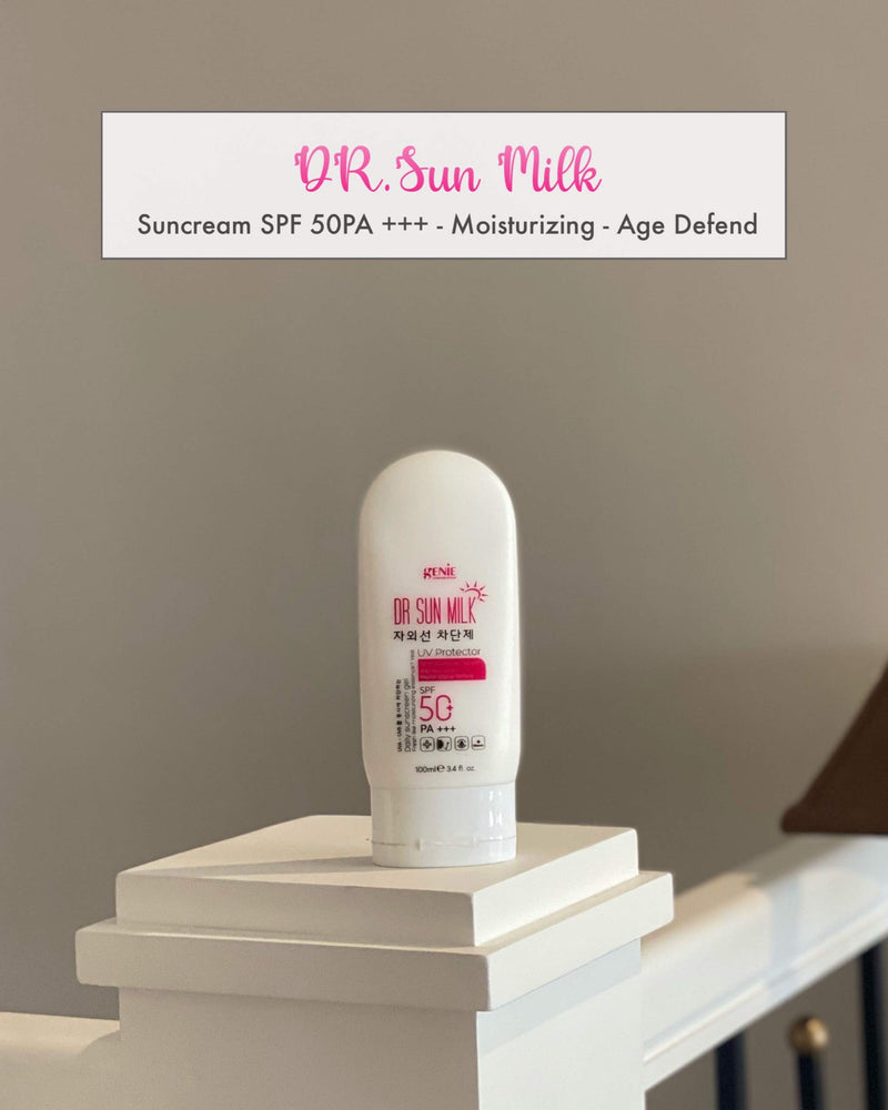 DR.SUN MILK 100ml Daily Sun Cream Moisturizer with SPF 50 Non Greasiness Sunscreen for Face Moisturizer Anti Aging and Reduces Wrinkle Cream for Face with Hyaluronic Acid - BeesActive Australia