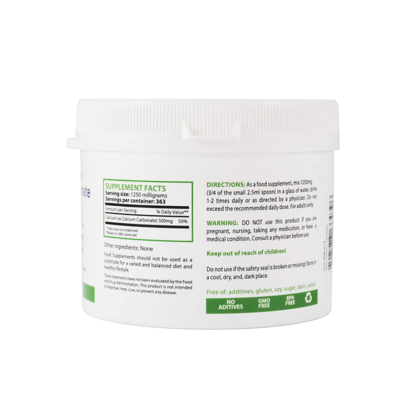 Heiltropfen Calcium Carbonate Powder | Pharmaceutical grade | 1 Pound - 454 g | Highest purity Limestone - BeesActive Australia
