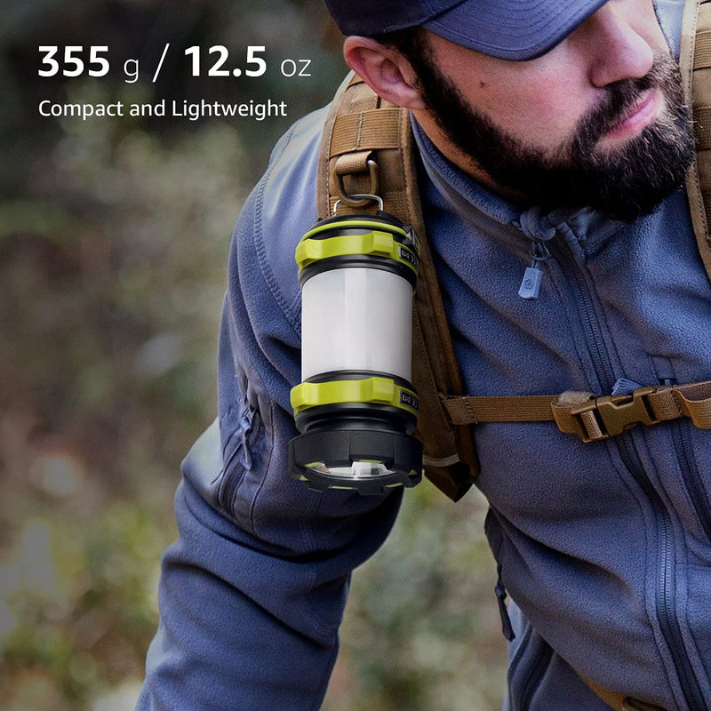 LE LED Camping Lantern Rechargeable, Brightest Flashlight with 500LM, 6 Light Modes, 2600mAh Power Bank, IPX4 Waterproof, Perfect for Hurricane Emergency, Outdoor, Hiking and Home, USB Cable Included - BeesActive Australia