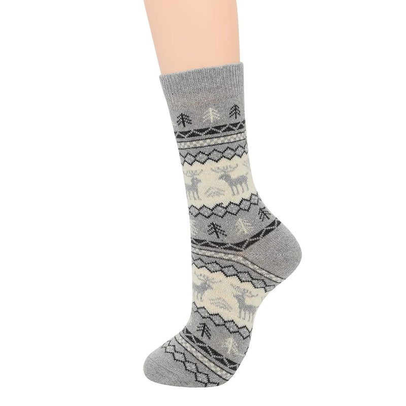 Zando Wool Socks for Men Fall Winter Socks, Christmas Socks, Men Dress Sock, Cozy Warm Socks, Athletic Hiking Thick Sock One Size A Deer - BeesActive Australia
