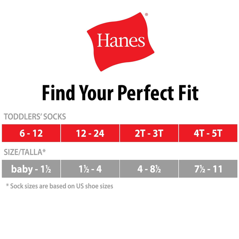 Hanes Boys' 10-Pack Toddler Assorted Colors EZ Sort Matching with Reinforced Heel and Toe Low Cut Socks 6-12 Months - BeesActive Australia