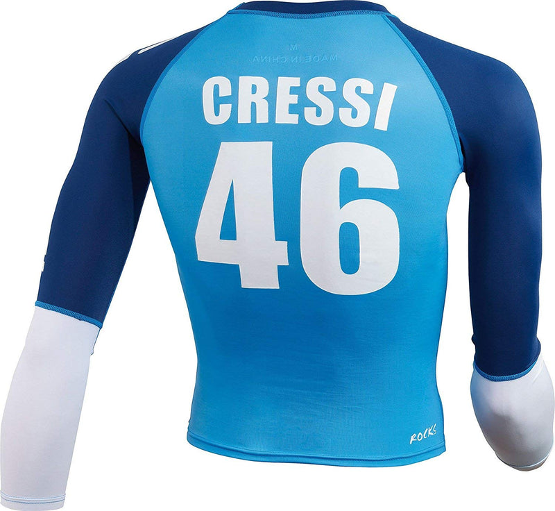 [AUSTRALIA] - Cressi YOUNG LONG SLEEVE RASH GUARD, Boys Girls Rash Guard for Swimming, Surfing, Diving - Cressi: Quality Since 1946 M (10/12 years) Blue 