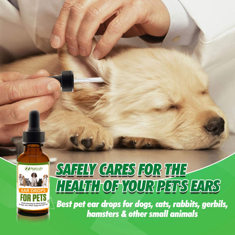 Natural Ear Cleaner for Dogs, Cats, Kitten, Puppy – Gentle Cleansing Ear Wash Solution Mite Infection & Yeast Treatment for Pets – Drying, Healing Medicinal Ear Cleaning Drops Made in USA - BeesActive Australia