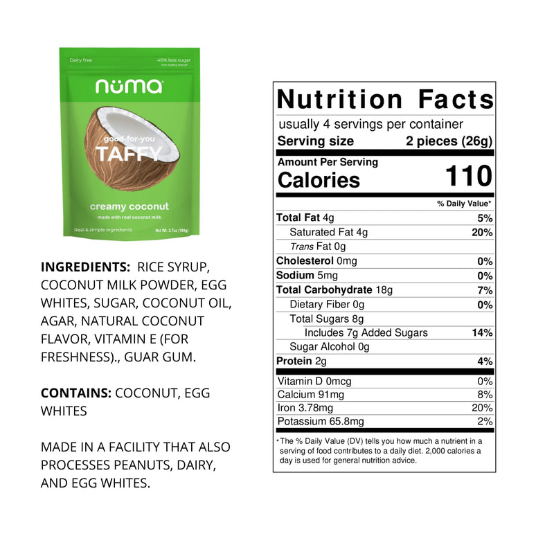 Healthy Creamy Coconut Soft Candy – Dairy Free, Low Sugar, Low Calorie, All Natural Chewy Snack with Real MCT-Rich Coconut Milk, Gluten Free – 3 Bags with 8 Individually Wrapped Chews Each - BeesActive Australia