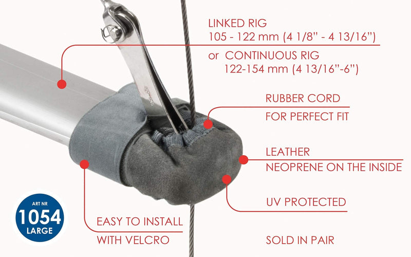 Waterline Design Spreader Boot in Leather | Size Large | UV Protected Leather Spreader Boot with Velcro Hook and Loop Fastener | Rapid & Easy to Set up (1054) - BeesActive Australia