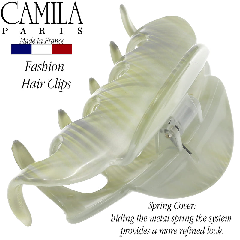 Camila Paris CP3217 French Hair Clip for Women for Thick Volume Hair, Large Gray, Girls Hair Claw Clips Jaw Fashion Styling Hair Accessories for Women, Strong Hold No Slip Grip, Made in France - BeesActive Australia
