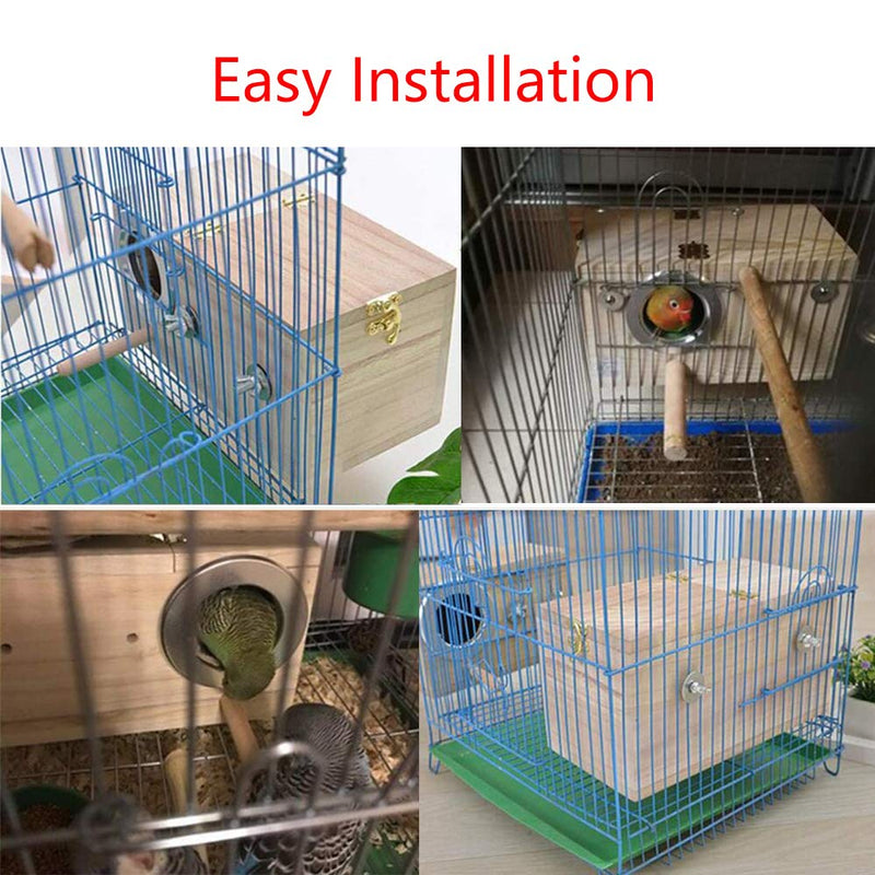 evomosa Bird Nests Pet Bird Wood Breeding Box S（4.7*7.6 in） - BeesActive Australia