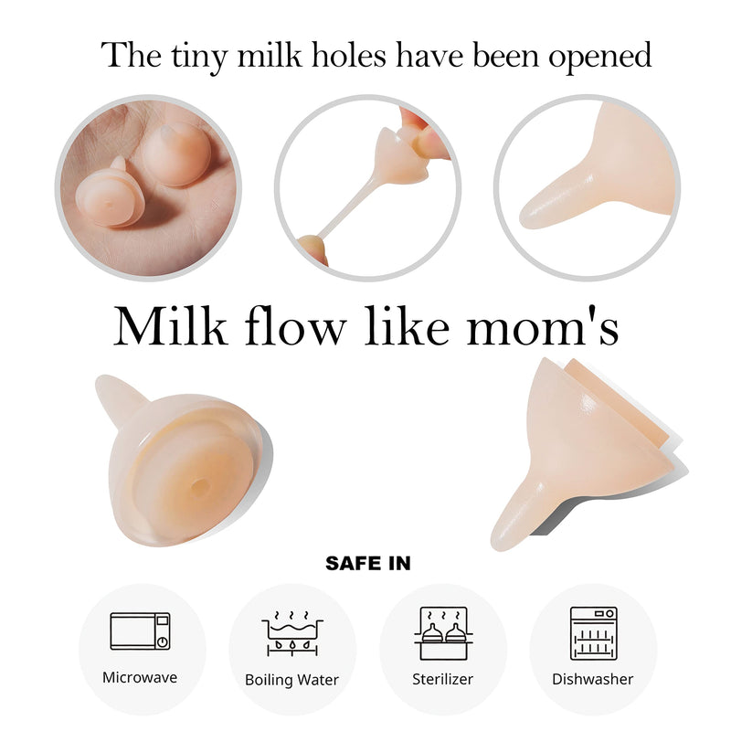 Bubble milk bowl Silicone Feeding Nipple and Syringes for Newborn Kittens, Puppies, Rabbits, Small Animals Dongdong pet S ( 5 pcs) Pink - BeesActive Australia