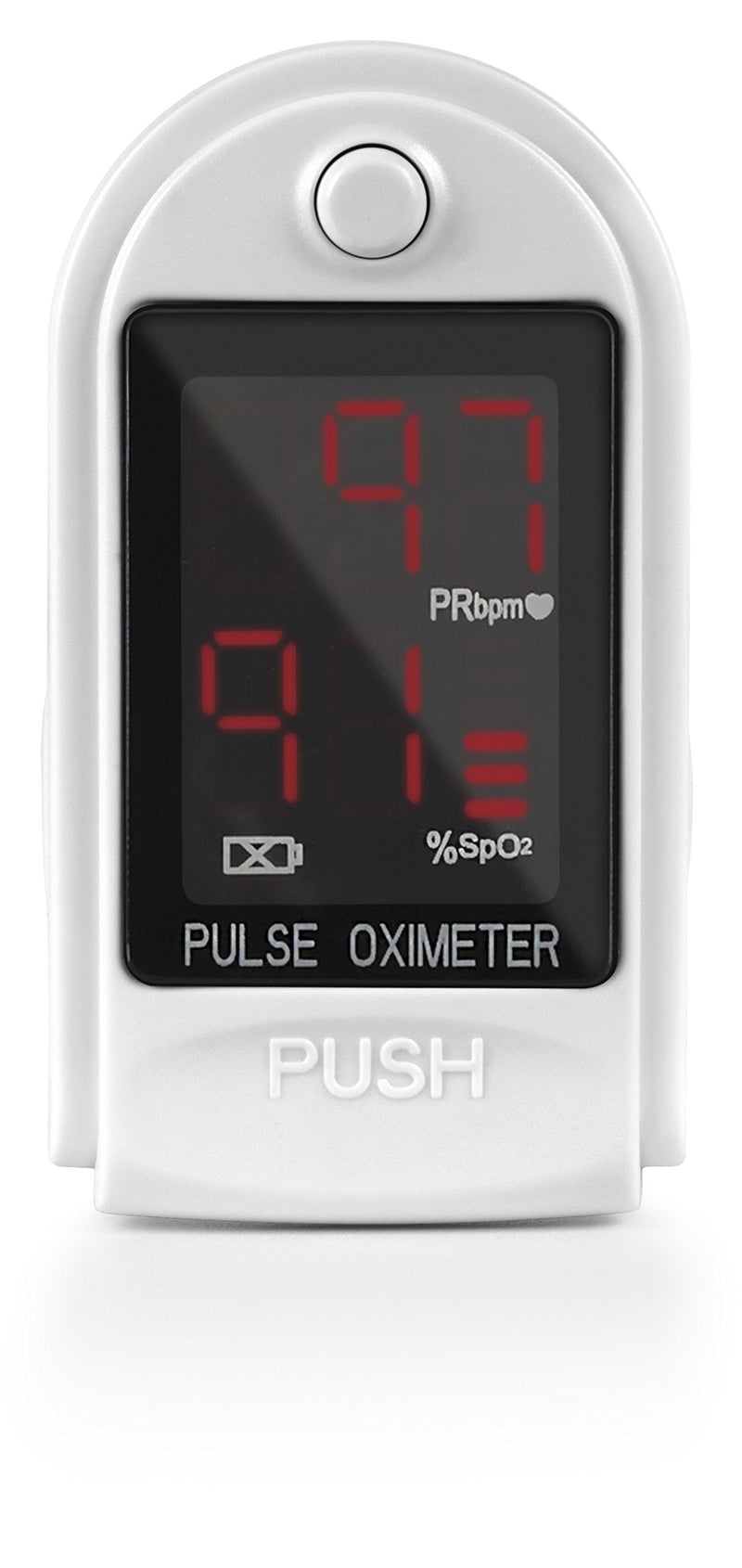AccuMed® CMS-50DL Fingertip Pulse Oximeter Finger Pulse Blood Oxygen SpO2 Monitor w/Carrying case, Landyard Silicon Case & Battery (White) - BeesActive Australia