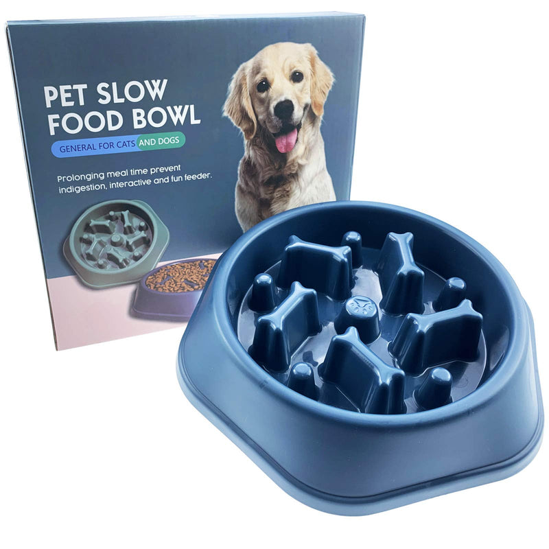 Slow Feeder Dog Bowls Slow Feeding Dog Bowl Small Medium Breed Dog Food Bowls Slow Feed Dog Bowl Slow Eating Dog Slow Feeder Bowl Puppy Dog Puzzle Slow Feeder Eater Bowl Lick Mat Treat Mat for Dogs 6.Blue - BeesActive Australia