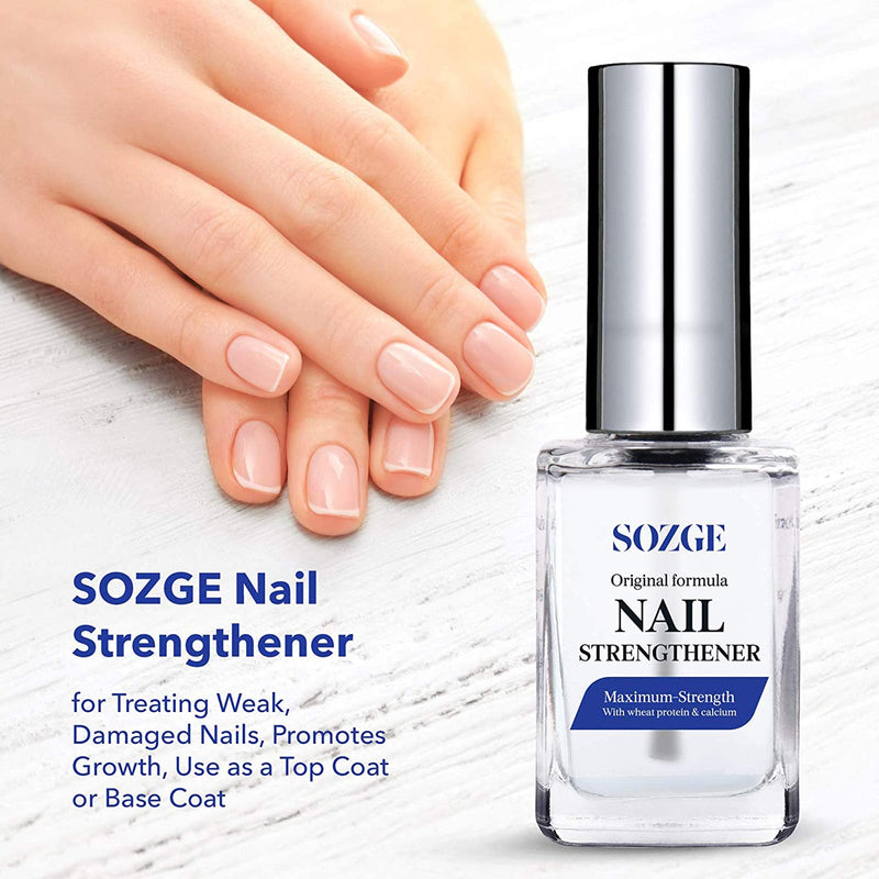 SOZGE Nail Strengthener for Treating Weak, Damaged Nails, Promotes Growth, Use as a Top Coat or Base Coat 15ML - BeesActive Australia