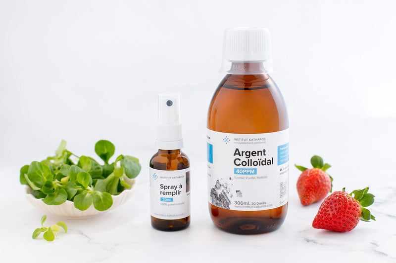 Highest Purity Colloidal Silver 300mL ? 40 PPM ? Free Spray to Fill ? Superior Concentration, Smaller Particles, Better Results ? Certified by 3 Independent Laboratories ? Institut Katharos 300 ml (Pack of 1) - BeesActive Australia