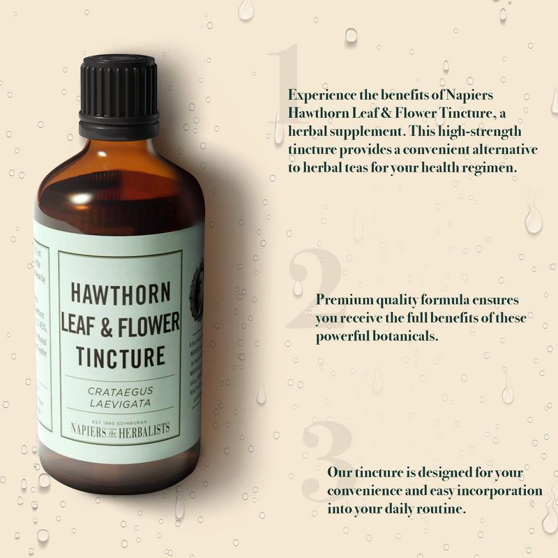 Napiers Hawthorn Leaf & Flower Tincture (Crataegus laevigata FOL & flos) - Herbal Supplement - 1:3 45% - 250 ML - BeesActive Australia