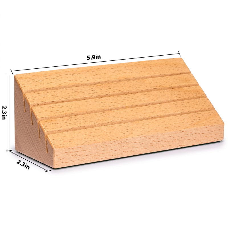 Yellow Mountain Imports Standard-Size Solid Beechwood Playing Card Holders/Racks - Set of 2 - Card Organizers - BeesActive Australia