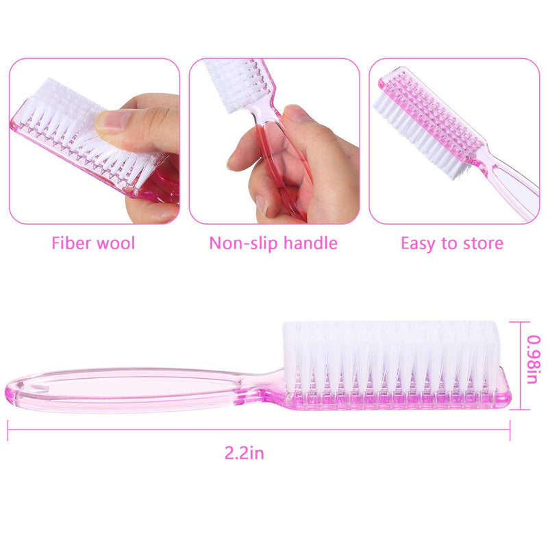 15 Pieces Handle Grip Nail Brush Handle Fingernail Scrub Cleaning Brushes Pedicure Brush for Toes and Nails Cleaning, 5 Colors - BeesActive Australia