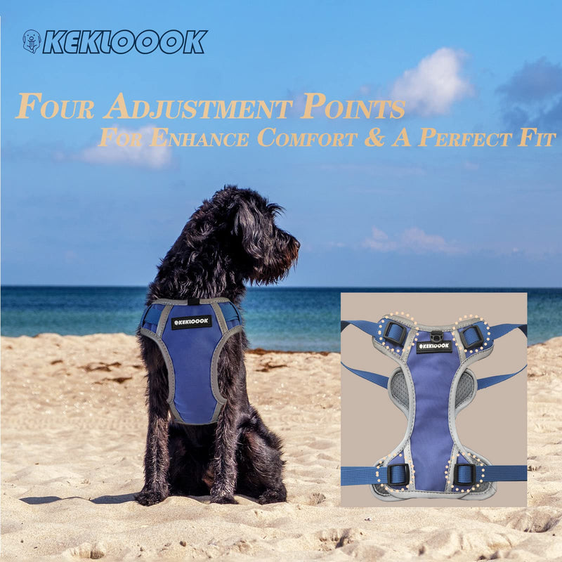 Puppy Vest Harness, Dog Outing Over Head Vest Pet Adjustable Ventilation Harness Reflective Breathable Mesh S - BeesActive Australia