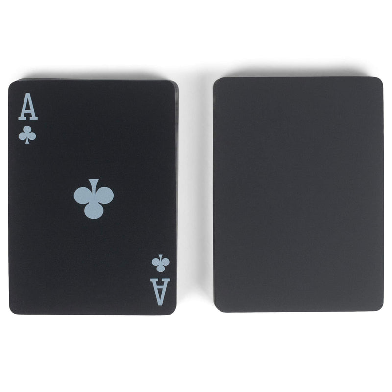 Sleek Black Non-Slip 3.5 Acrylic Waterproof Playing Cards - BeesActive Australia