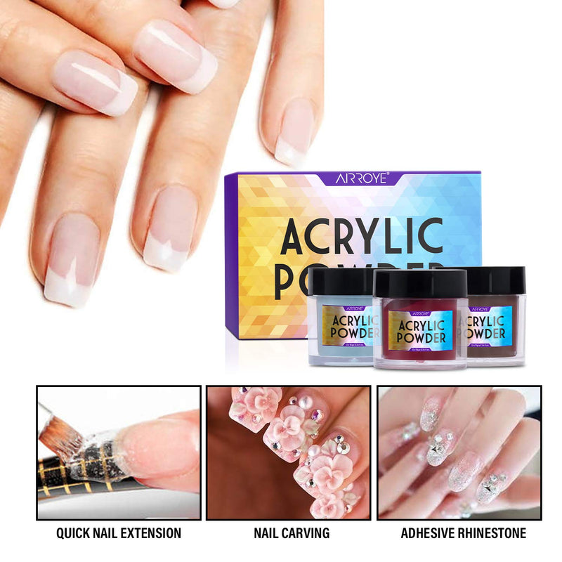 Acrylic Powder set of 12 Colors, Nail Extension, Non-Yellowing Formula, Acrylic Nail Art, DIY Nail Art - BeesActive Australia