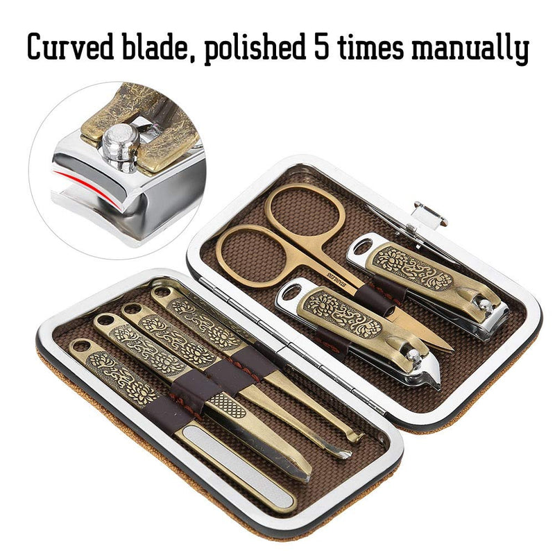 Professional manicure set, manicure and scissor nail scissors genuine leather case set travel manicure kit - BeesActive Australia