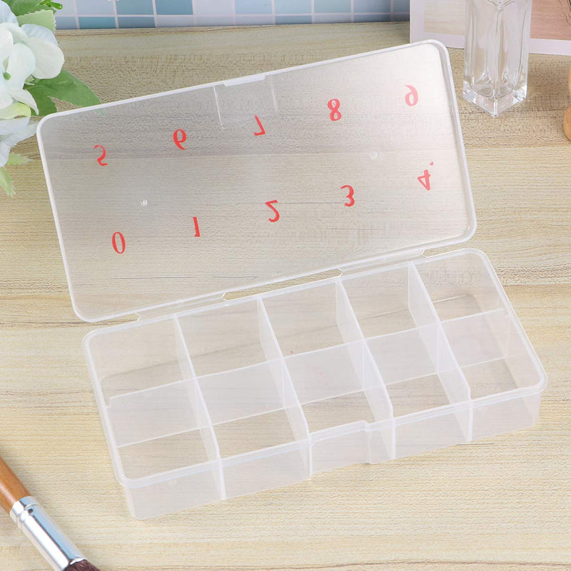 Minkissy 3pcs Nail Tip Storage Boxes Jewelry Storage Boxes 10 cells Plastic Rhinestone Container Case Display Containers for Home Daily Use - BeesActive Australia