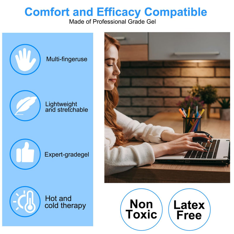 sicotool Finger Ice 4 Pack Thumb Sleeve Reusable Length Finger Ice Pack, Cold and Hot Sleeve for Thumbs and Toes Swelling for Arthritis, Tendinitis, Trigger Finger, and Swollen Finger - BeesActive Australia