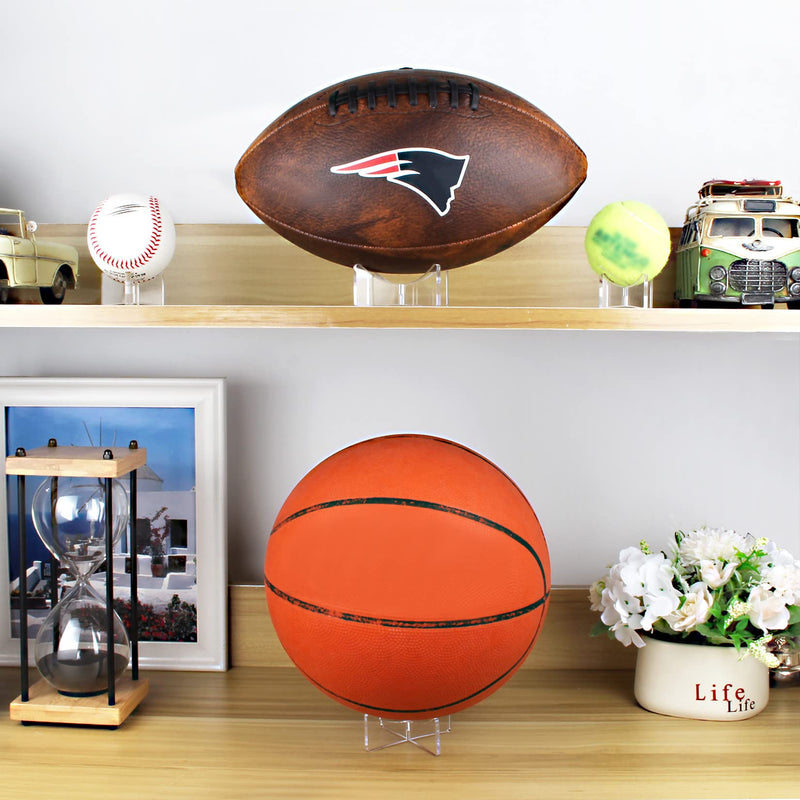 Acrylic Basketball Stand, Simple and Stylish Football Display Stand Storage Holder for Volleyball Rugby Soccer Case Rack (3.54x1.3 inch; 9x3.3 cm) 3.54x1.3 inch; 9x3.3 cm - BeesActive Australia
