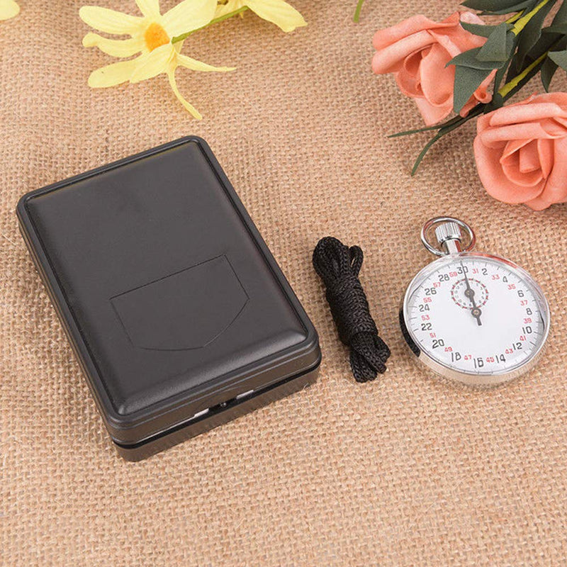 Mechanical Stop Watch, Digital Sports Stopwatch Timer, SXJ504 Sports Stopwatch Timer with Storage Box for Sports Referee Count Timer, Handheld Sports Chronograph for Sports Coaches Fitness Silver - BeesActive Australia