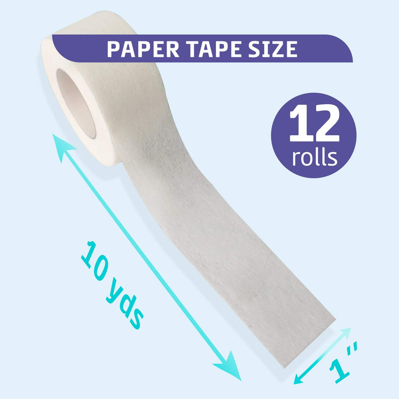 Conkote Soft Paper Surgical Tape 1" x 10 Yards, Gentle Adhesion and Hypoallergenic, 12 Rolls - BeesActive Australia