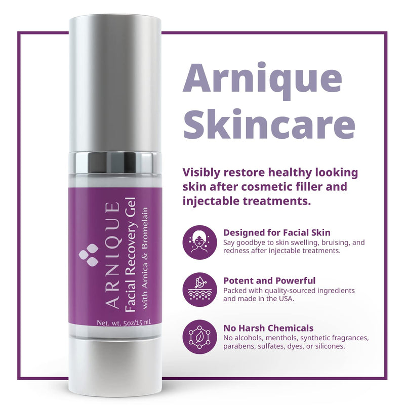 Arnique Arnica Gel for Face - Facial Recovery Gel Aftercare for Fillers & Cosmetic Injection Treatments, Arnica Montana, Bromelain, Hyaluronic Acid & Aloe Vera for Healing Bruising and Swelling After Surgery Skin 1 - BeesActive Australia